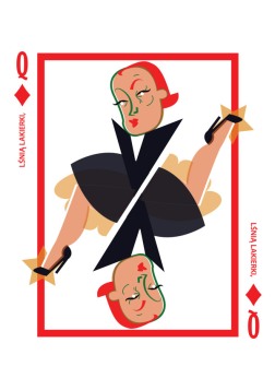 Casino_Playing_Cards_by_Gosia_Czyzewska_Queen_of_Diamonds