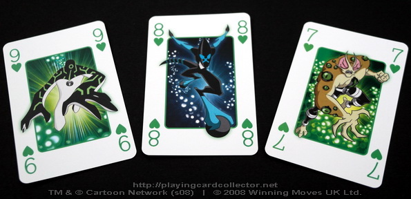 Waddingtons-Ben-10-Playing-Cards-Hearts-9-8-7