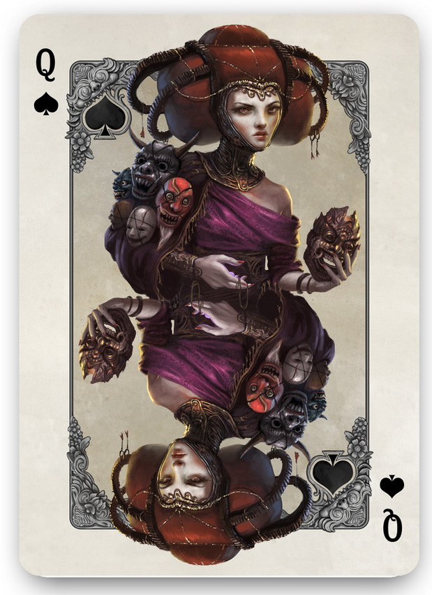 Bicycle_Kingdoms_of_a_New_World_Playing_Cards_Queen_of_Spades
