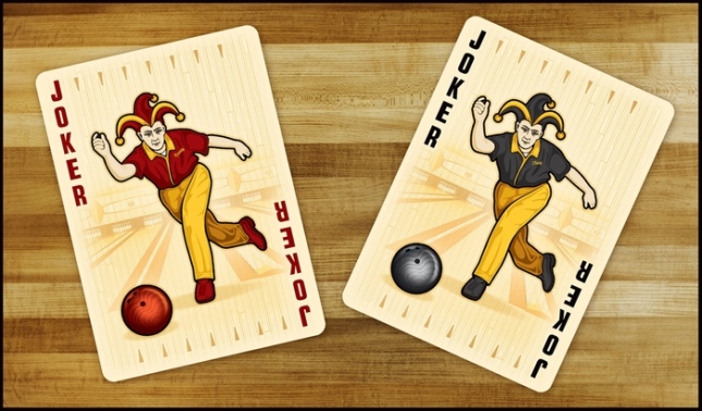 Midnight-BOWL-A-RAMA-Playing-Cards-by-Randy-Butterfield-Joker